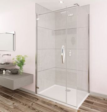 ORO Hinge Door with Side Panel by Flair Showers - view 3