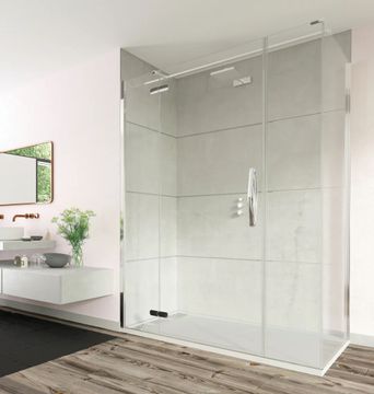 ORO Hinge & Inline Door with Side Panel by Flair Showers - view 3