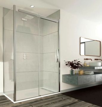 ORO Sliding Door with Side Panel by Flair Showers - view 8