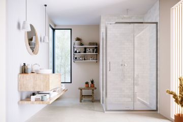 ILI Slider Door with Frameless Side Panel by Flair Showers - view 7