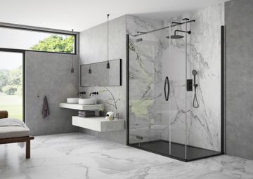 ORO Hinge & Inline Door with Side Panel by Flair Showers - view 2
