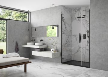 ORO Hinge & Inline Door with Side Panel by Flair Showers - view 8