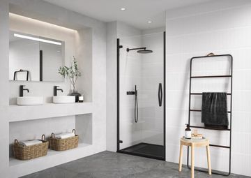 ORO Hinge Door with Side Panel by Flair Showers - view 7