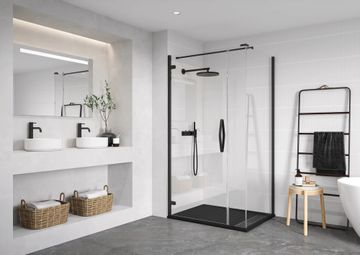 ORO Hinge Door with Side Panel by Flair Showers - view 2