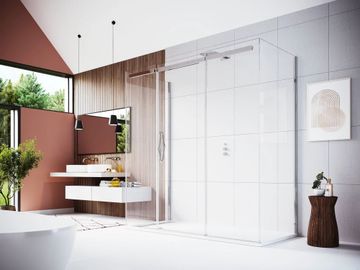 ORO Sliding Door with Two Inline Panels by Flair Showers - view 2