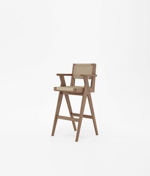 Bar Stool w Natural Paper Cord by KARPENTER - view 2