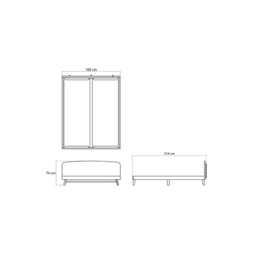 Twist Queen Size Bed by KARPENTER - view 5