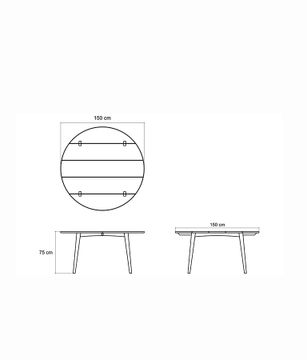 Grasshopper Outdoor Round Dining Table 150 by KARPENTER - view 5