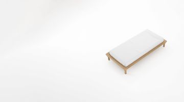 Tenon Single Size Bed Without Headboard by KARPENTER - view 7