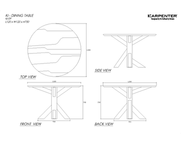Ki Round Dining Table 120 by KARPENTER - view 4