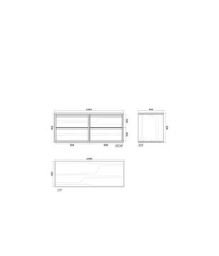 Aequilibris Hanging Cabinet with 4 Drawers by KARPENTER - view 5