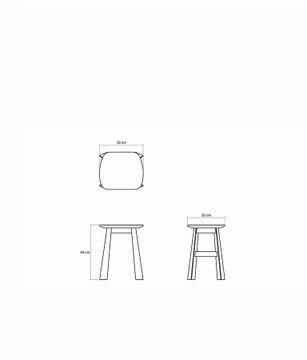 East Rectangular Stool by KARPENTER - view 5
