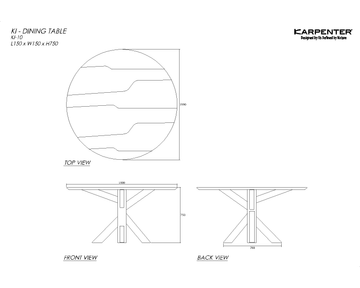 Ki Round Dining Table 150 by KARPENTER - view 4