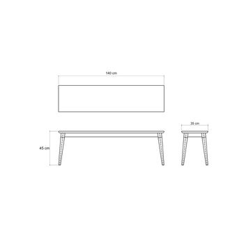 Vintage Bench 140 by KARPENTER - view 3
