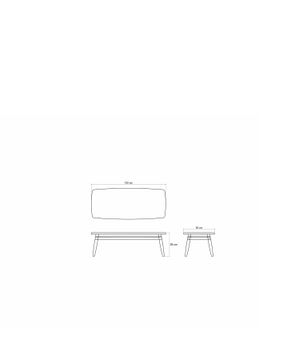 Twist Rectangular Coffee Table 120 by KARPENTER - view 3