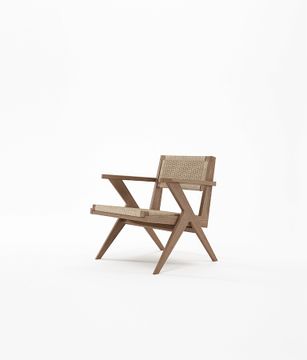 Easy Chair w Natural Paper Cord by KARPENTER - view 2