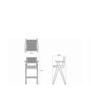 Bar Stool w Natural Rattan by KARPENTER - view 4