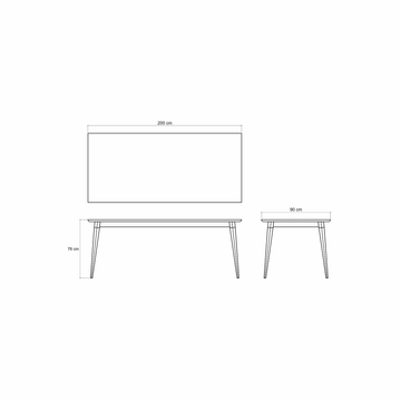 Vintage Rectangular Dining Table 200x90 by KARPENTER - view 3