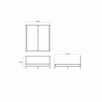 Circa17 King Size Bed Solid Headboard No Storage by KARPENTER - view 5