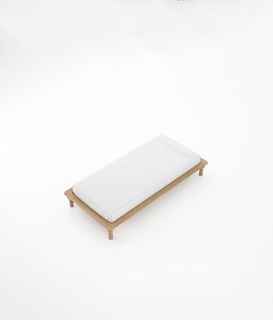 Tenon Single Size Bed Without Headboard by KARPENTER - view 3