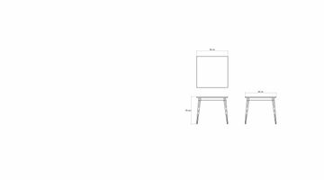 Vintage Square Dining Table 90 by KARPENTER - view 6
