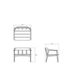 Grasshopper Outdoor Sofa 1 Seater by KARPENTER - view 5