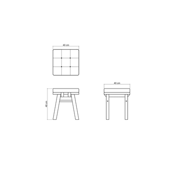 Circa17 Stool with Cushion by KARPENTER - view 4