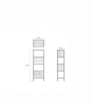 Planke Vertical Rack 4 Compartments by KARPENTER - view 5