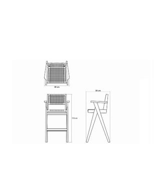 Bar Stool w Natural Paper Cord by KARPENTER - view 5
