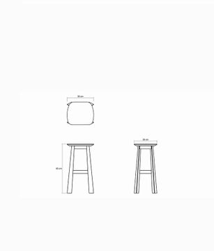 East Rectangular Counter Stool by KARPENTER - view 5