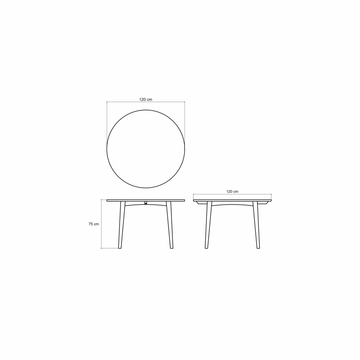 Grasshopper Round Dining Table 120 by KARPENTER - view 5
