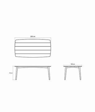 Grasshopper Outdoor Rectangular Dining Table 200 by KARPENTER - view 5