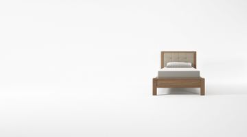 Circa17 Single Size Bed Fabric Headboard No Storage by KARPENTER - view 6