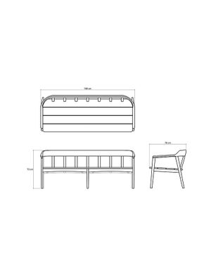 Grasshopper Outdoor Sofa 2 Seaters by KARPENTER - view 5