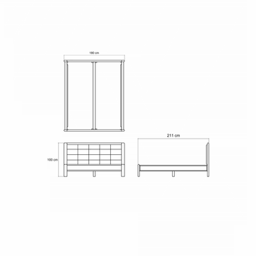 Circa17 Queen Size Bed Fabric Headboard No Storage by KARPENTER - view 5