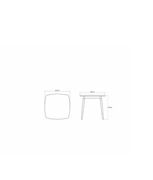 Twist Square Dining Table 80 by KARPENTER - view 3
