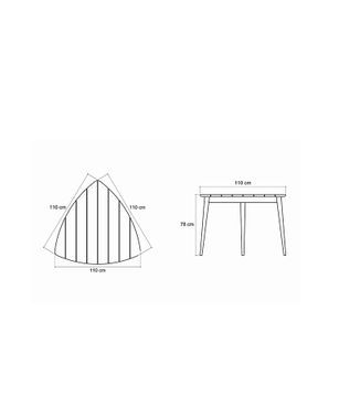 Vintage Outdoor Tripod Dining Table 110 by KARPENTER - view 5
