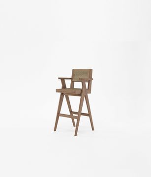 Bar Stool w Natural Rattan by KARPENTER - view 2