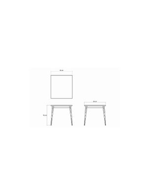 Vintage Square Dining Table 90 by KARPENTER - view 3