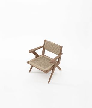 Easy Chair w Natural Paper Cord by KARPENTER - view 3