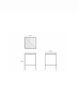 Planke Square Bar Table by KARPENTER - view 5