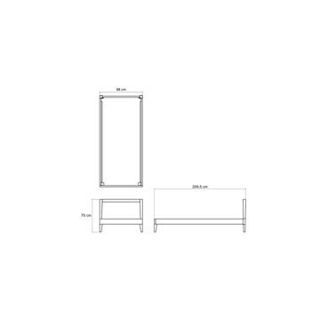 Vintage Single Size Bed by KARPENTER - view 3