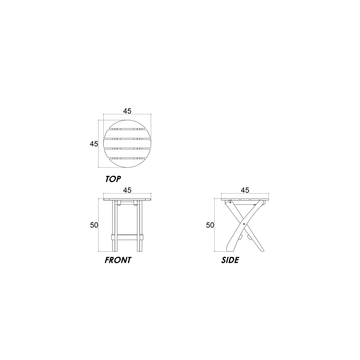 Idle Moose Folding Round Side Table by KARPENTER - view 5