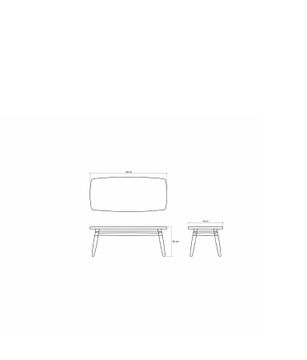 Twist Rectangular Coffee Table 100 by KARPENTER - view 3