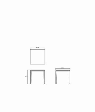 Twenty Twenty Square Dining Table 80 by KARPENTER - view 5