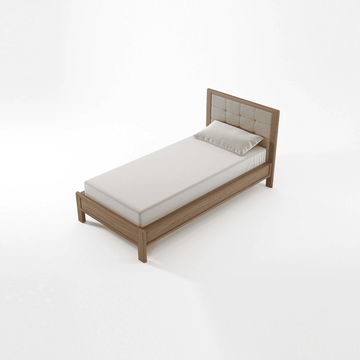 Circa17 Single Size Bed Fabric Headboard No Storage by KARPENTER - view 4