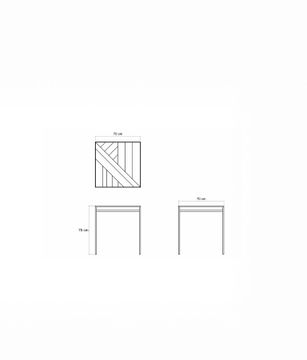 Planke Square Dining Table by KARPENTER - view 5