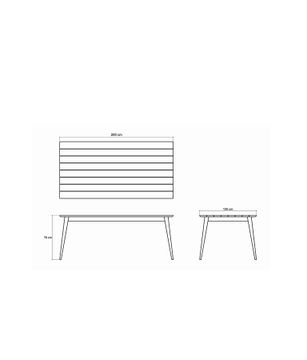 Vintage Outdoor Rectangular Dining Table 200 by KARPENTER - view 5
