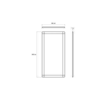 Vintage Rectangular Standing Mirror by KARPENTER - view 3