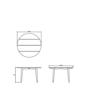Grasshopper Outdoor Round Dining Table 120 by KARPENTER - view 5